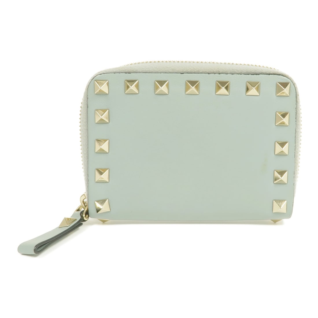 Valentino Light Blue Leather Card Case Wallet GHW: Valentino Light Blue Leather Card Case Wallet GHW This stylish card and coin case purse from Valentino is crafted from high-quality leather in a lovely light blue color. Perfect for keeping your essen