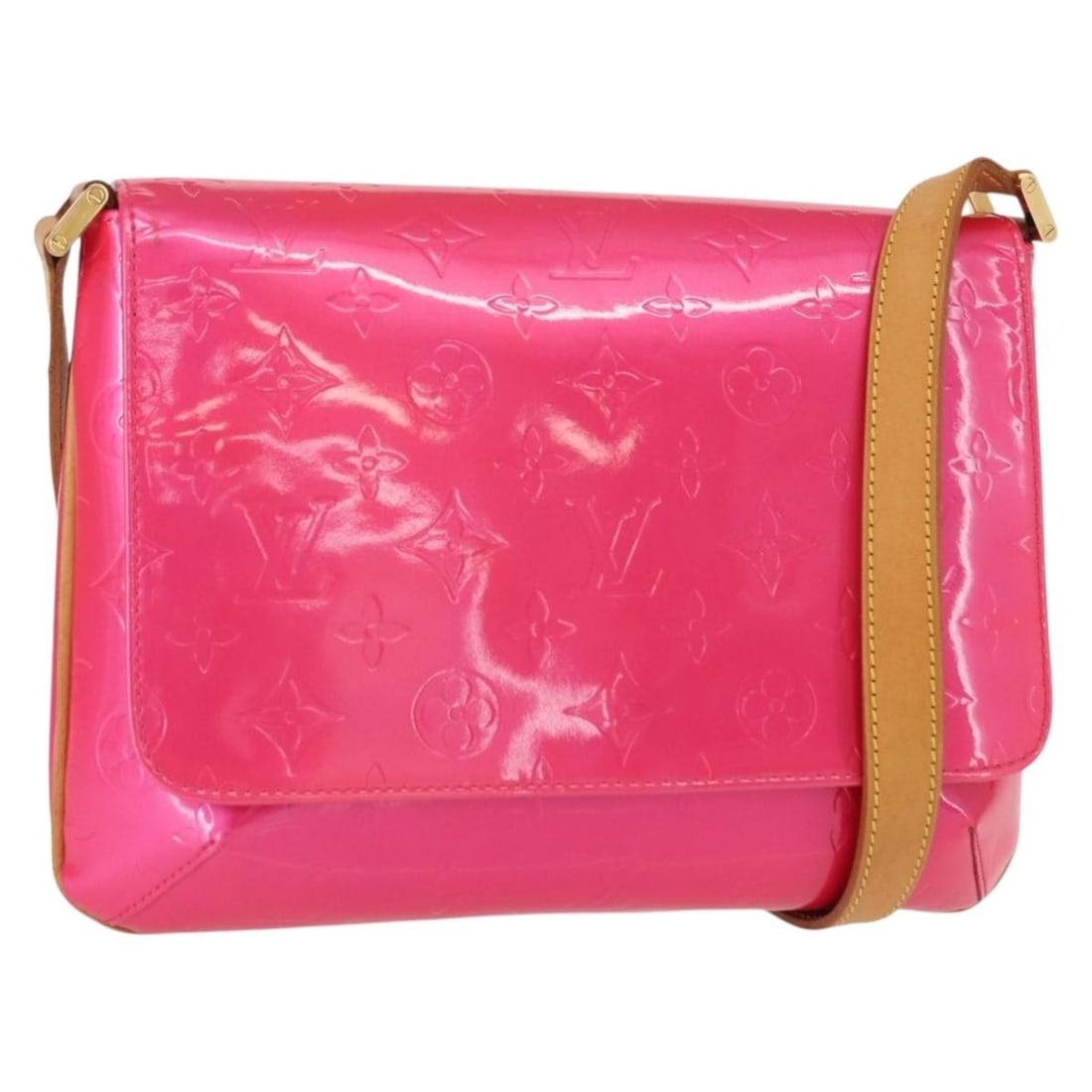 LOUIS VUITTON Vernis Thompson Street Shoulder Bag Fuchsia Pink M91215 (1 of 18)