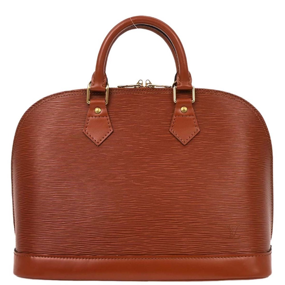 Louis Vuitton Alma Brown Epi Leather Satchel Purse France (1 of 10)