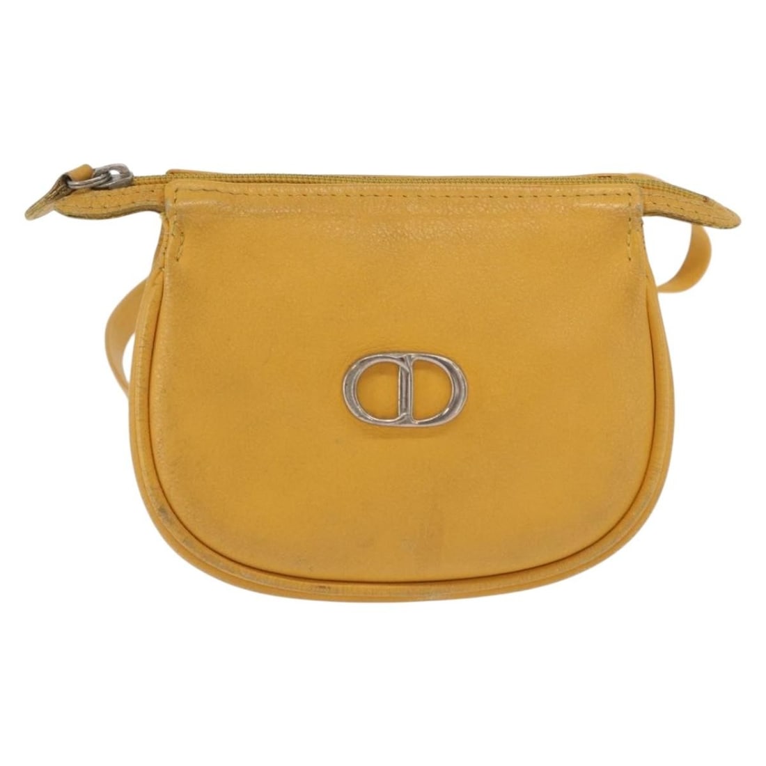 Christian Dior Leather Yellow Vintage CD Logo Shoulder Bag: Christian Dior Leather Yellow Vintage CD Logo Shoulder Bag This vintage Christian Dior shoulder bag features the iconic CD logo and is crafted from yellow leather. Designed for women, it offers a comp