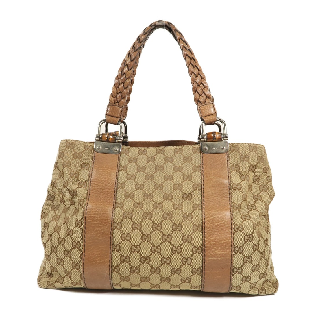 GUCCI Canvas Tote Bag 232947 F4G1N Brown Italy (1 of 15)