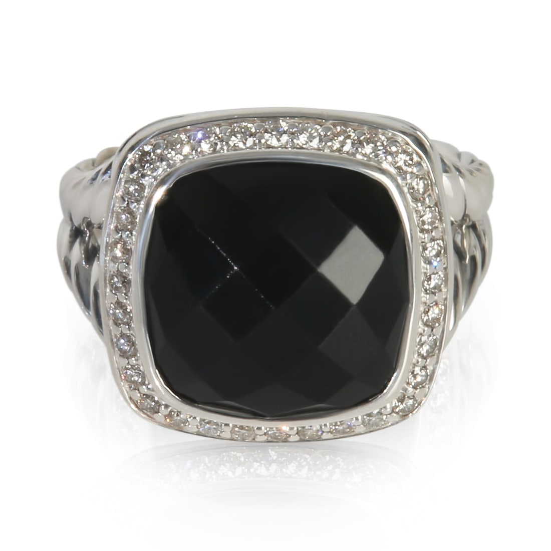 Albion Collection Sterling Silver Onyx and Diamond Ring by David Yurman (1 of 5)