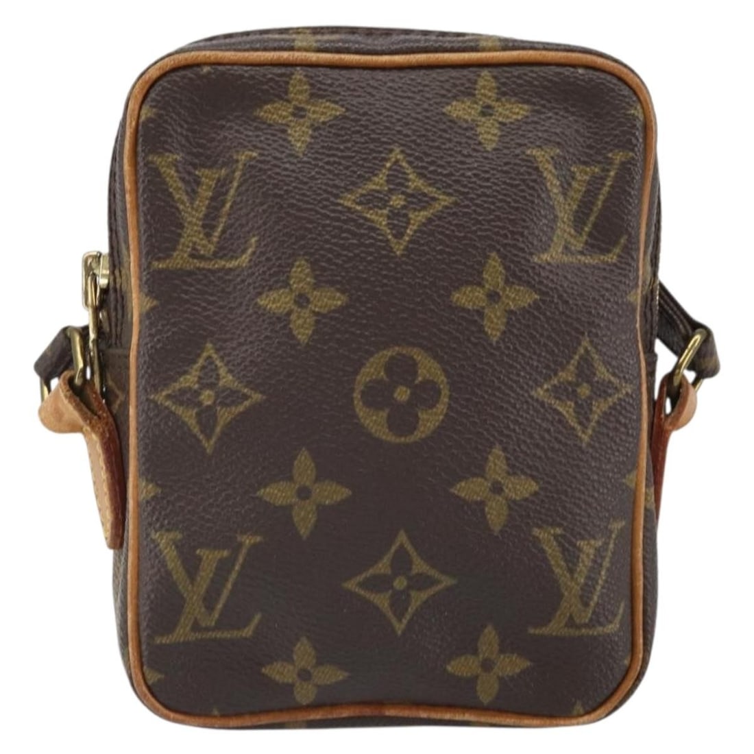 Monogram Canvas Danube Shoulder Bag by Louis Vuitton: Monogram Canvas Danube Shoulder Bag by Louis Vuitton This Louis Vuitton Danube handbag features the iconic monogram canvas in brown, designed for women. The bag shows signs of use, including out-of-sh