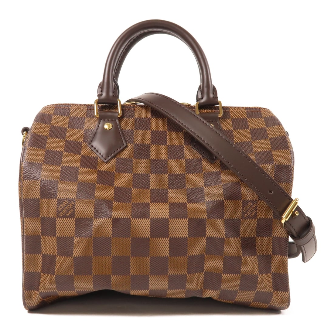 LOUIS VUITTON Speedy Bandouliere 25 GHW Damier Ebene Brown Handbag (1 of 14)