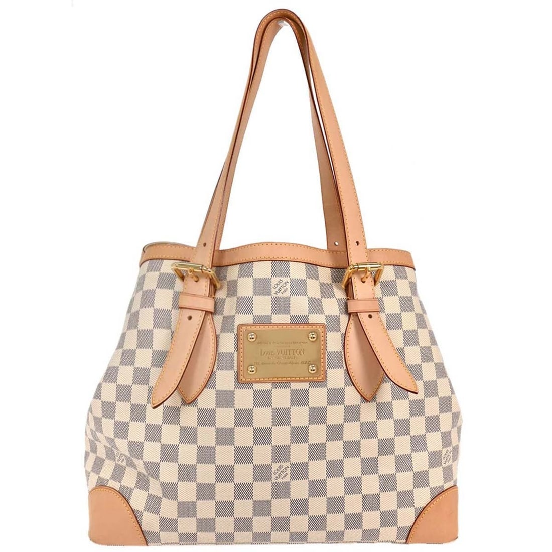 Louis Vuitton Hampstead MM Damier Azur Handbag N51206 White (1 of 10)