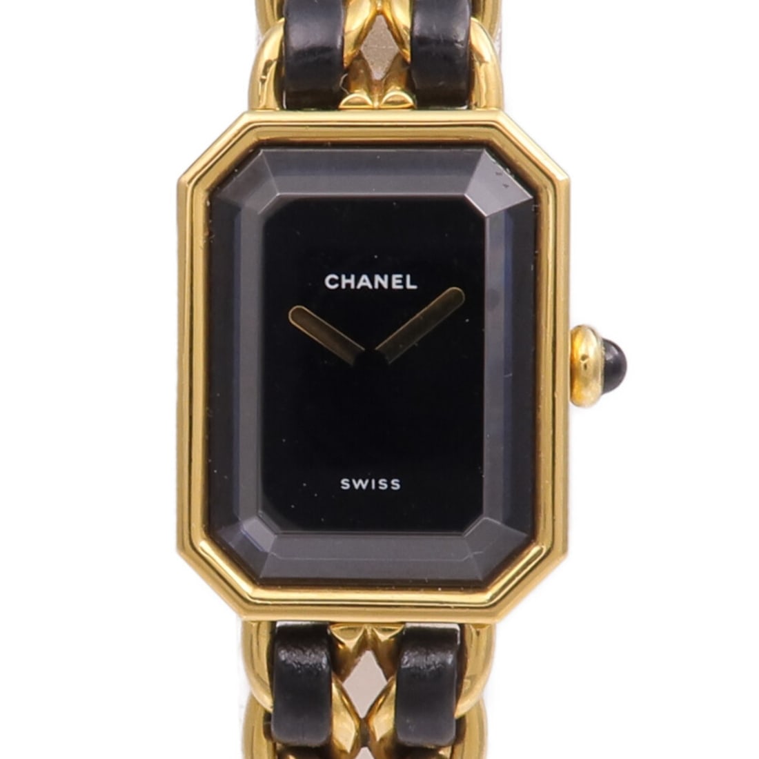 Black Leather and Gold Plated CHANEL Premiere L H0001 Quartz Wristwatch (1 of 14)