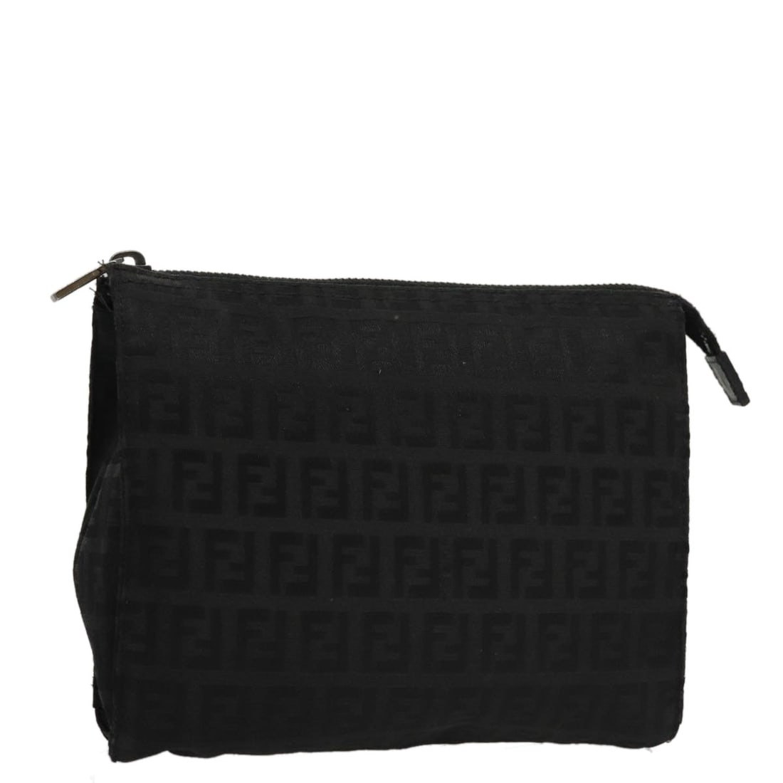 Fendi FF Logo Black Canvas Pouch Bag for Women (1 of 18)