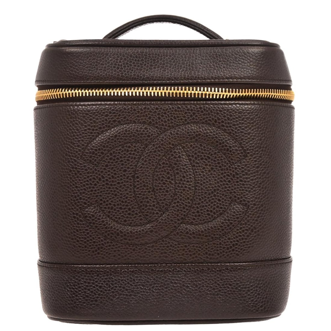 Brown Leather Cosmetic Bag Chanel Vintage Timeless Collection France: Brown Leather Cosmetic Bag Chanel Vintage Timeless Collection France This Chanel Vintage Timeless Cosmetic Case is crafted from brown leather and features a classic, structured design. Designed for wo