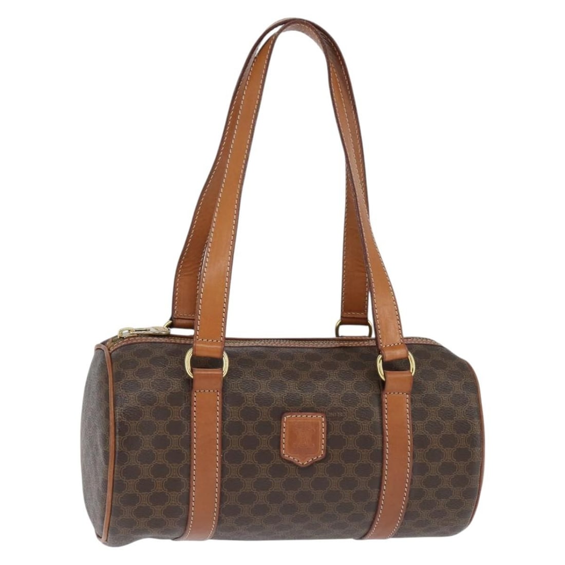 Vintage Celine Macadam Brown Canvas Shoulder Bag 26cm (1 of 18)