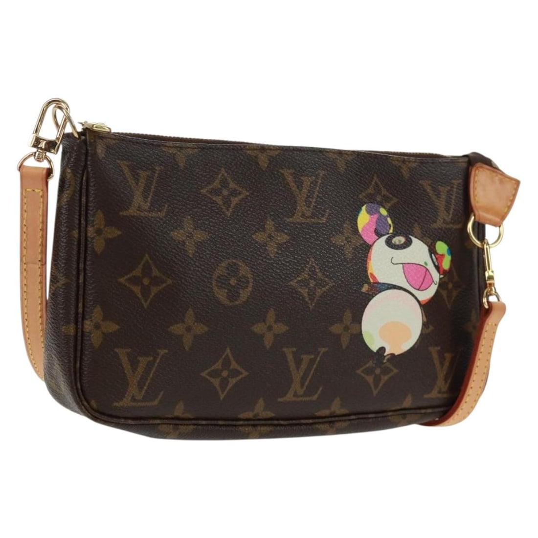 Louis Vuitton Panda Monogram Canvas Pochette Accessoires Shoulder Pouch M51981: Louis Vuitton Panda Monogram Canvas Pochette Accessoires Shoulder Pouch M51981 This Louis Vuitton Monogram Panda Pochette Accessoires Pouch, model M51981, is crafted from signature monogram canvas and