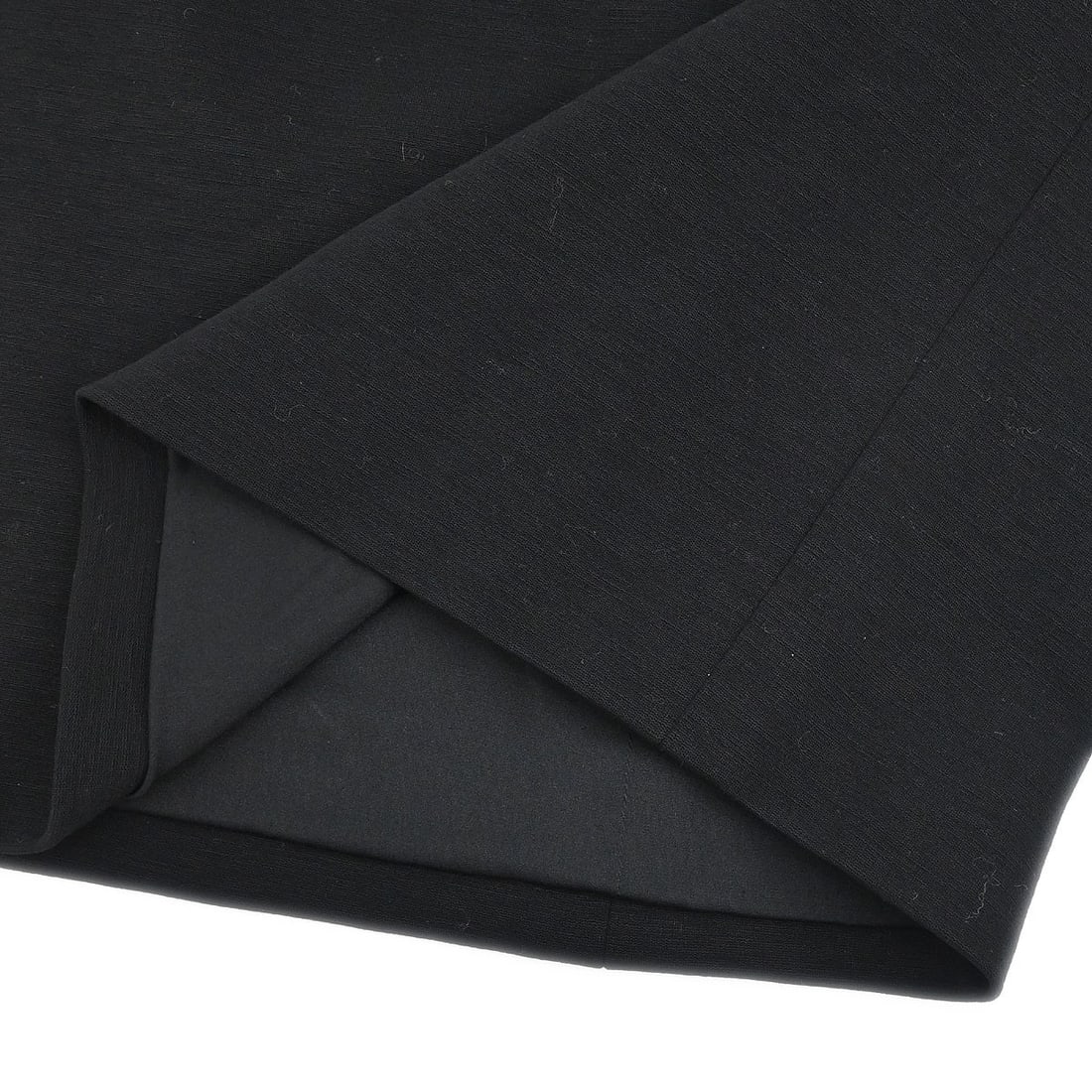 Chanel Knee Length Wool Blend Skirt Size 42 Black with Logo Accent - 3