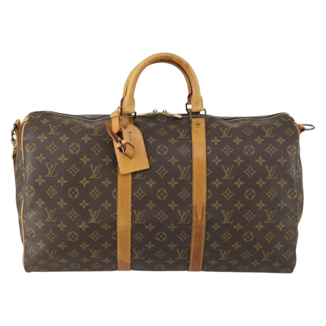Keepall Bandouliere 50cm Brown Canvas Louis Vuitton Travel Bag: Keepall Bandouliere 50cm Brown Canvas Louis Vuitton Travel Bag Louis Vuitton Keepall Bandouliere Bag in brown monogram canvas designed for unisex use. This travel bag features a spacious main compartm
