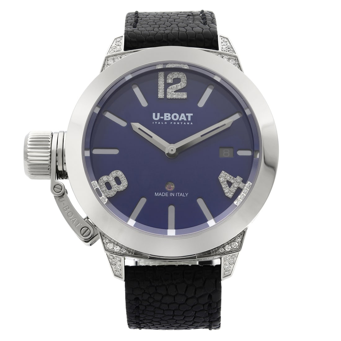 U-Boat Classico Automatic Ladies Watch Blue Dial Diamond 7077 (1 of 6)
