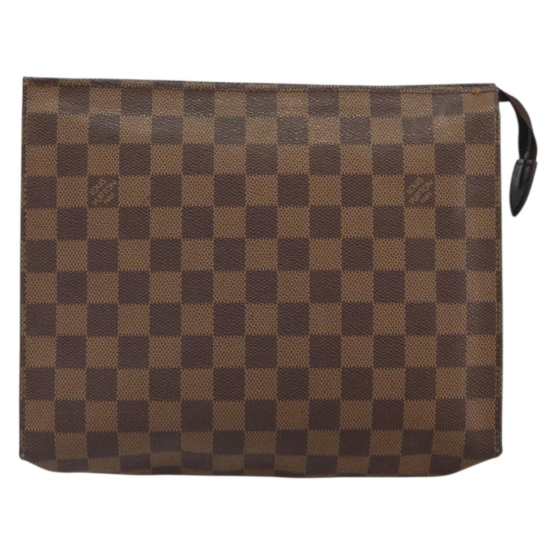 Brown Canvas Toiletry Bag Louis Vuitton Damier Pattern Unisex: Brown Canvas Toiletry Bag Louis Vuitton Damier Pattern Unisex This Louis Vuitton Toiletry Pouch features the signature Damier canvas in brown. Designed for unisex use, it offers ample space with its s