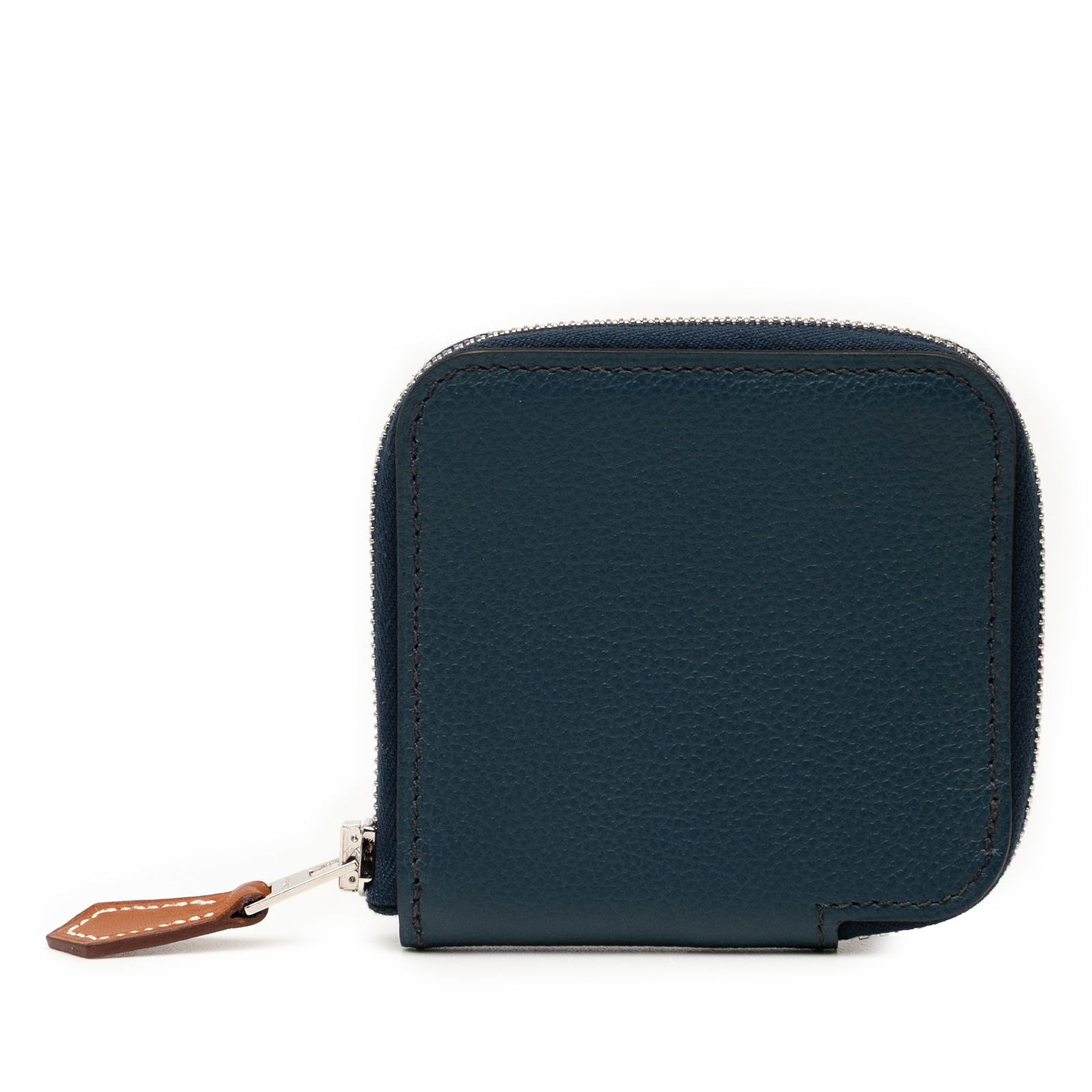 Hermes Evercolor Leather Compact Coin Purse in Blue (1 of 8)