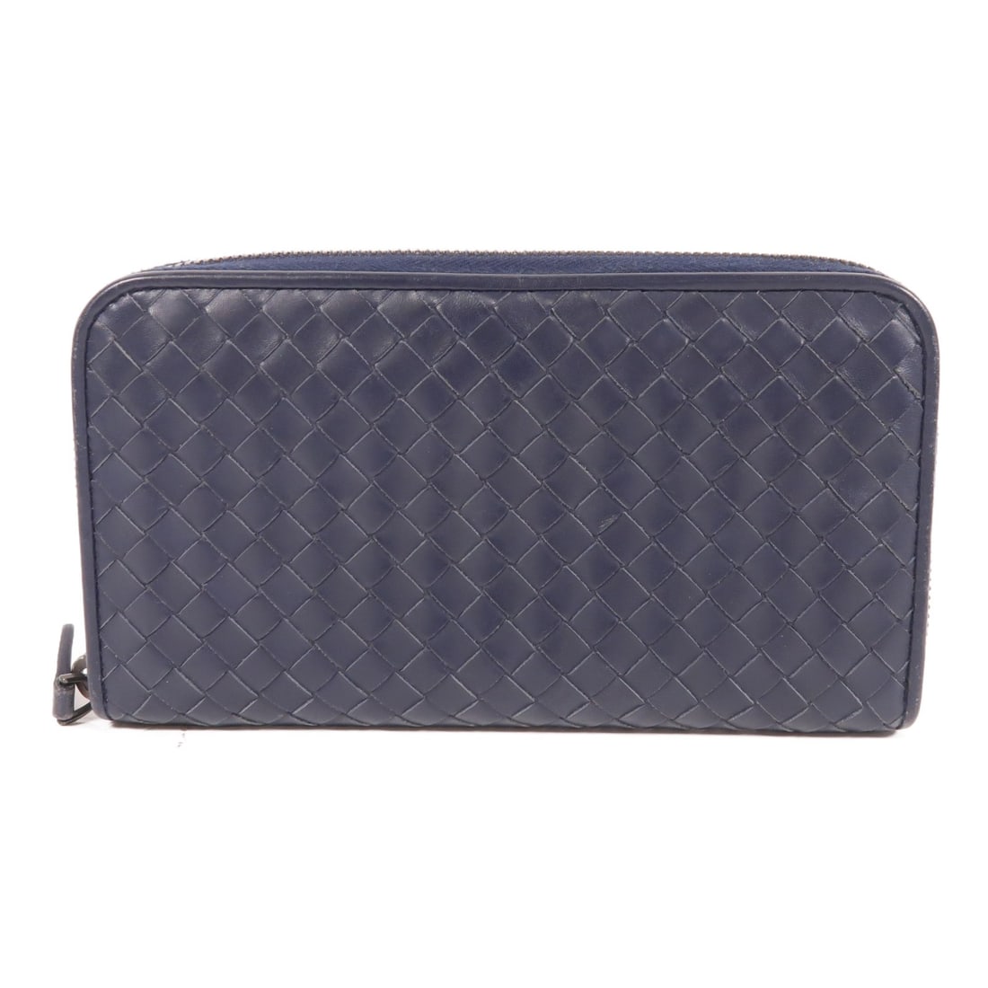 Bottega Veneta Blue Lambskin Leather Long Wallet SHW: Bottega Veneta Blue Lambskin Leather Long Wallet SHW Introducing the Bottega Veneta BV SHW Zipper Long Wallet, expertly crafted from luxurious lambskin leather in a stunning blue hue. This stylish aro