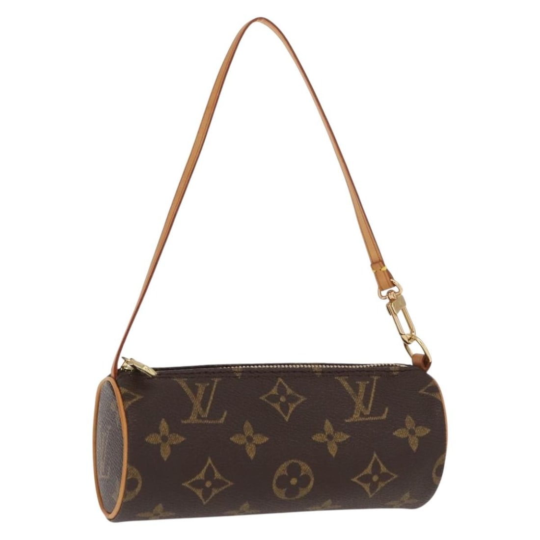 Papillon Pochette Brown Canvas Louis Vuitton Small Handbag: Papillon Pochette Brown Canvas Louis Vuitton Small Handbag This pre-owned Louis Vuitton Papillon Pochette for women features the signature brown monogram canvas. The compact pouch measures 15.5cm x 6c