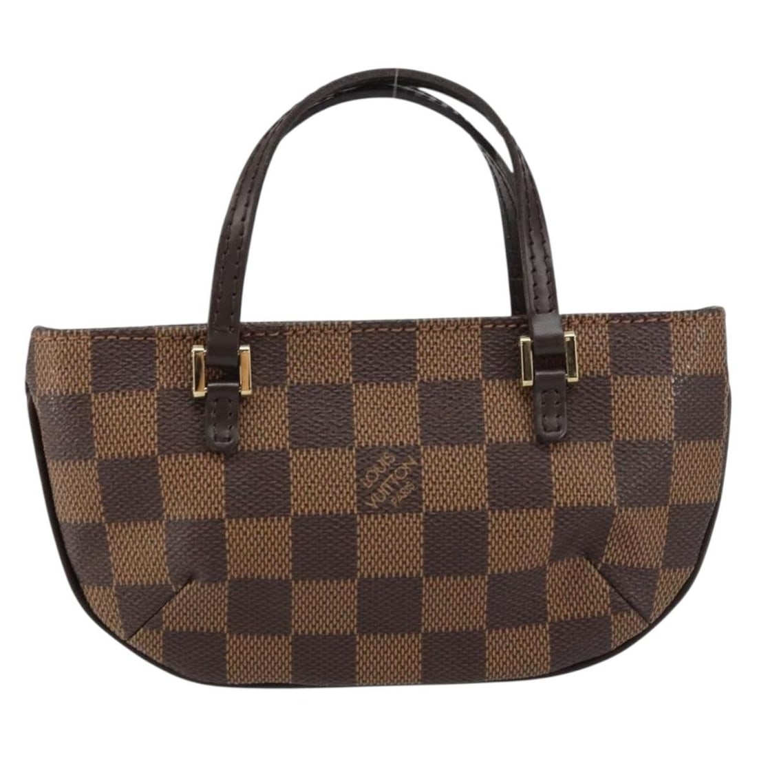 Louis Vuitton Manosque Pochette brown canvas clutch bag France: Louis Vuitton Manosque Pochette brown canvas clutch bag France This Louis Vuitton Manosque Pochette features the iconic Damier canvas in brown. Designed for women, it offers a compact and practical ac