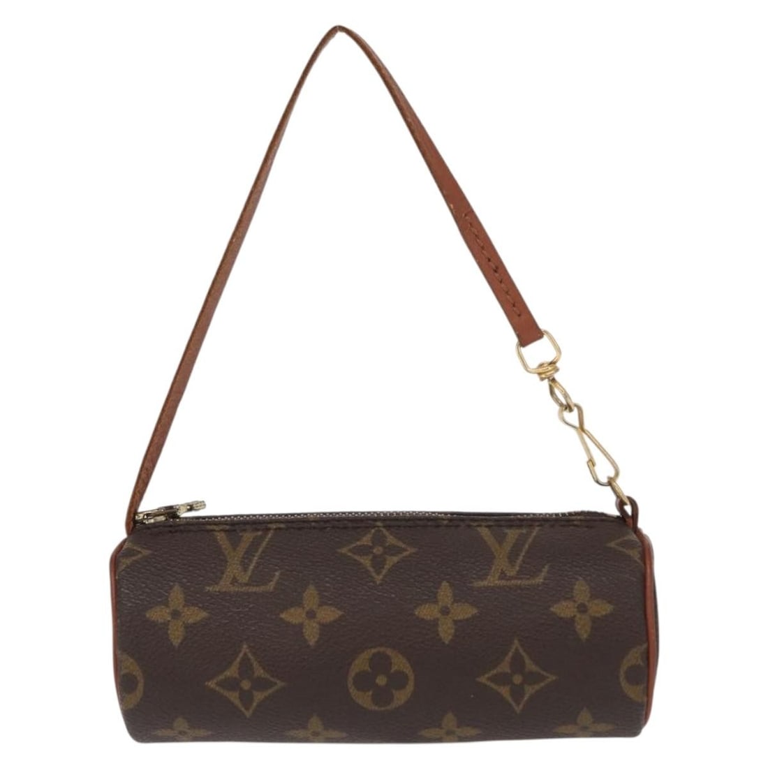 Papillon Pochette Brown Canvas Clutch by Louis Vuitton: Papillon Pochette Brown Canvas Clutch by Louis Vuitton The Louis Vuitton Papillon Pochette Monogram Canvas is a compact accessory crafted for women. Featuring the iconic brown monogram canvas, this pi