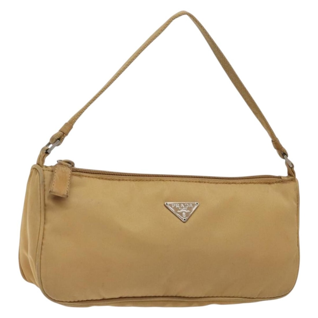 Beige Nylon Prada Pochette Shoulder Bag 23cm by 11cm by 6cm (1 of 18)