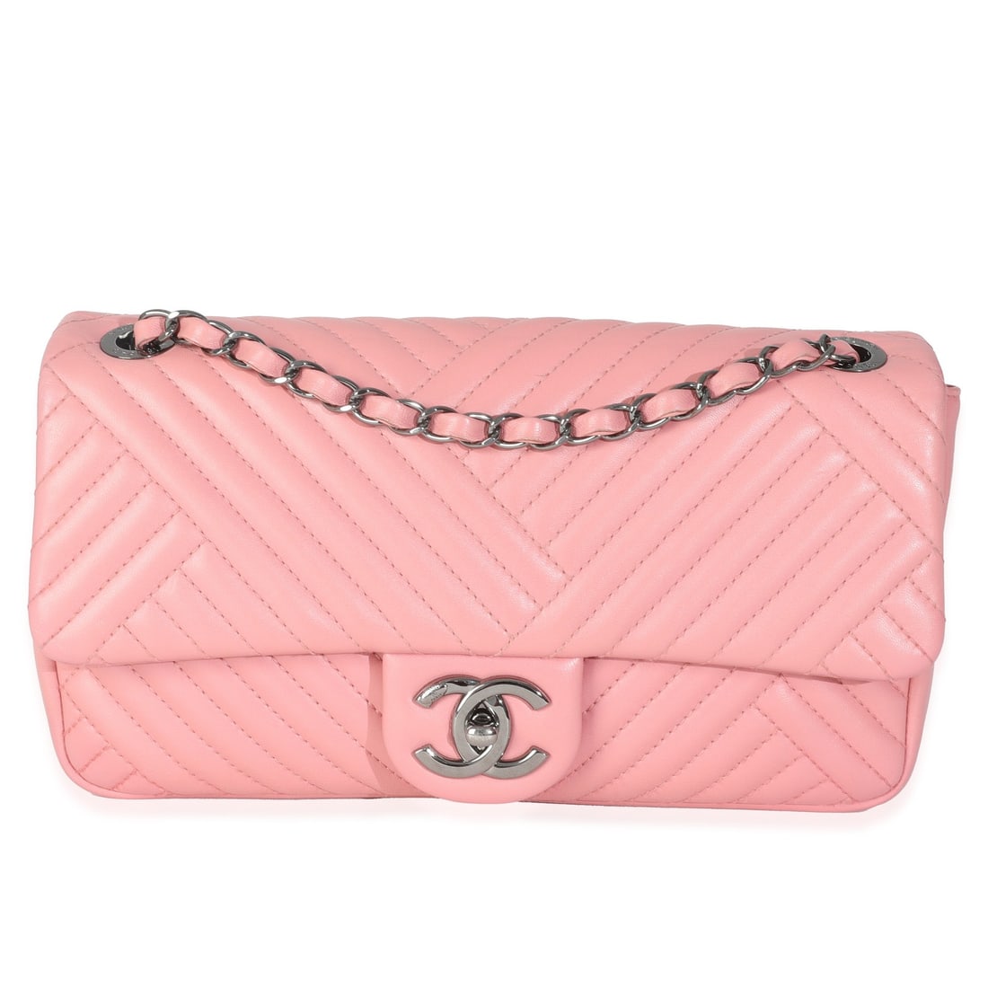 Chanel Medium CC Crossing Flap Bag Pink Leather Silver-Tone 2015-2016 (1 of 8)