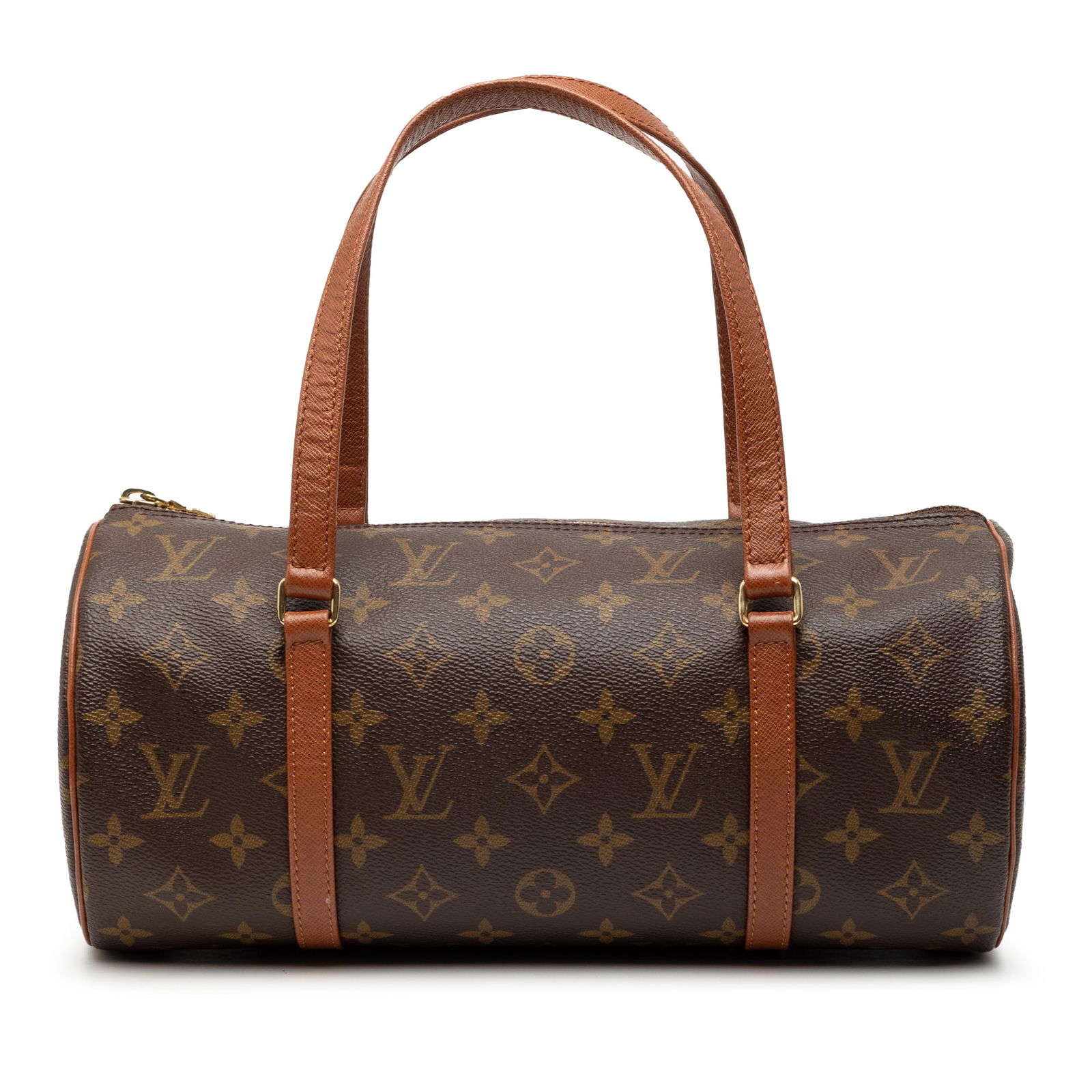 Louis Vuitton Papillon 30 Brown Monogram Canvas Handbag with Leather Trim (1 of 7)