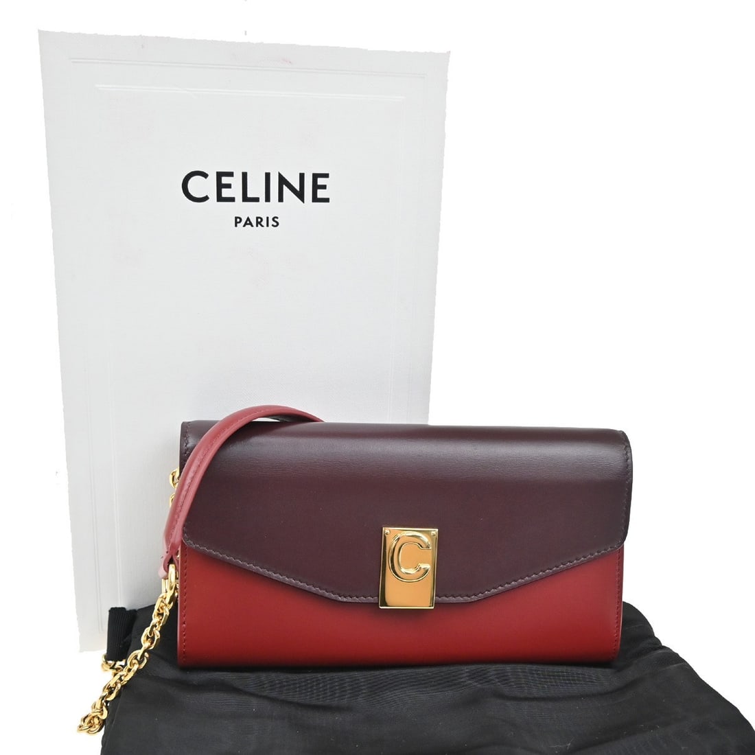 Celine Black Leather C Wallet on Chain Bag for Women (1 of 16)
