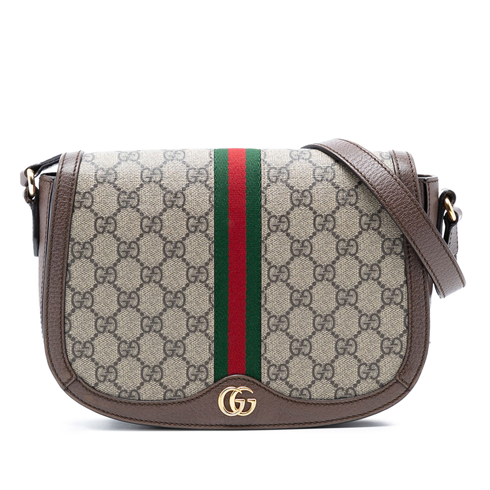 Gucci Ophidia Small GG Supreme Canvas Crossbody Bag with Leather Trim (1 of 7)