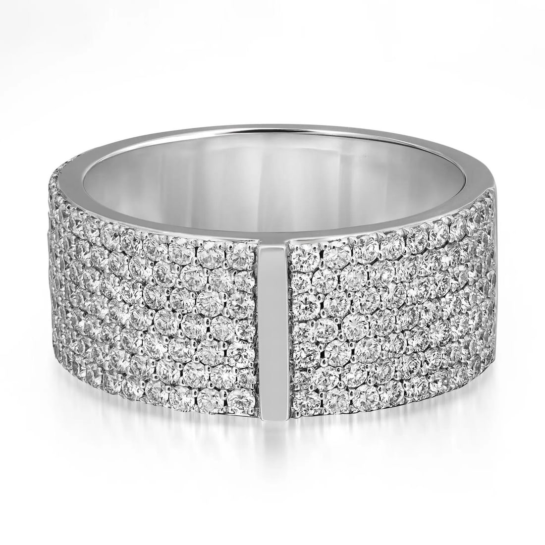 Messika Kate Pavee 1.41Cttw Diamond Band Ring 18K White Gold Size 6.5 (1 of 5)