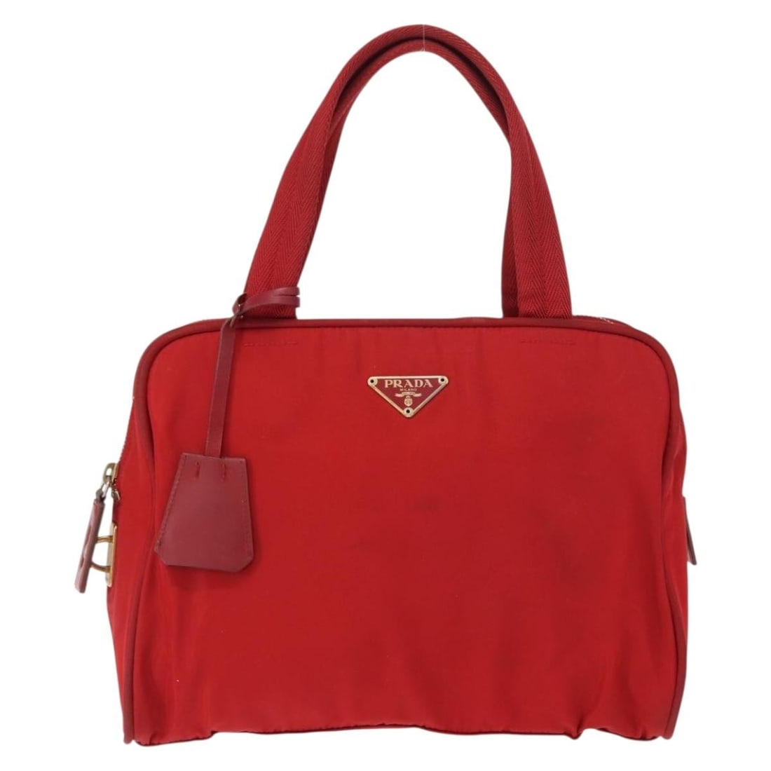 Red Nylon Prada Tote with Zip Closure 27cm by 20cm by 10cm (1 of 18)