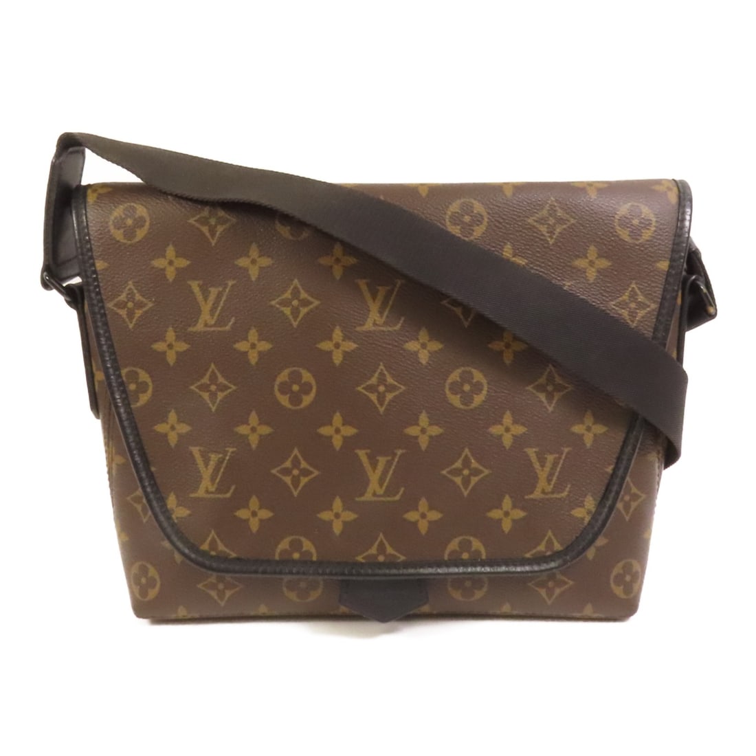Monogram Macassar Magnetic Shoulder Bag by Louis Vuitton M45557: Monogram Macassar Magnetic Shoulder Bag by Louis Vuitton M45557 This Louis Vuitton Magnetic Messenger Shoulder Bag features the iconic Monogram Macassar design in brown PVC coated canvas with gold ton