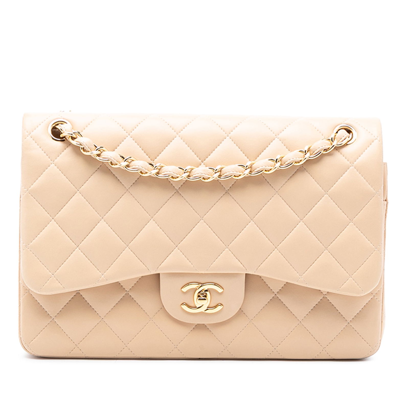 Brown Chanel Quilted Leather Jumbo Double Flap Shoulder Bag (1 of 7)