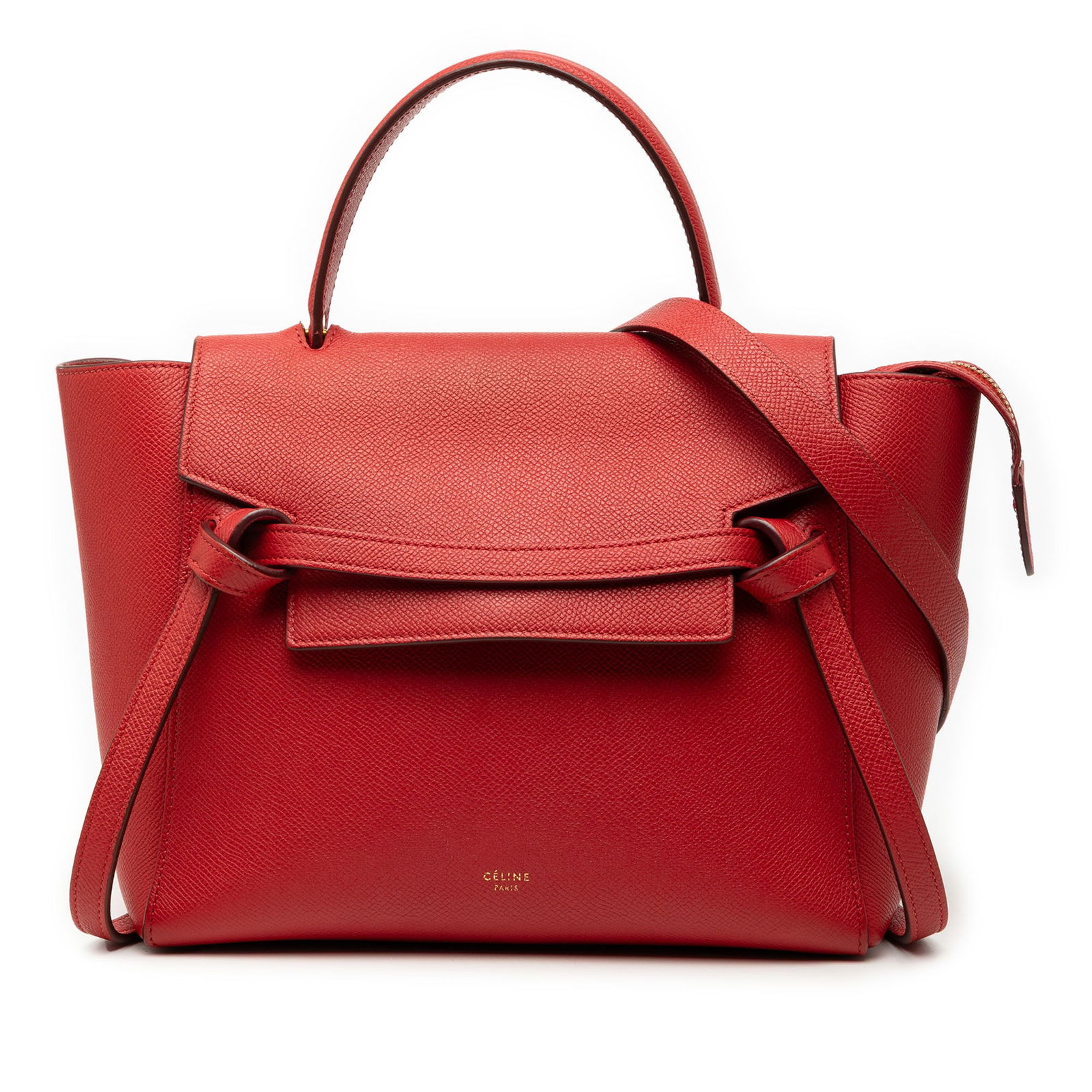 Celine Micro Belt Bag in Red Grained Calfskin Leather (1 of 7)