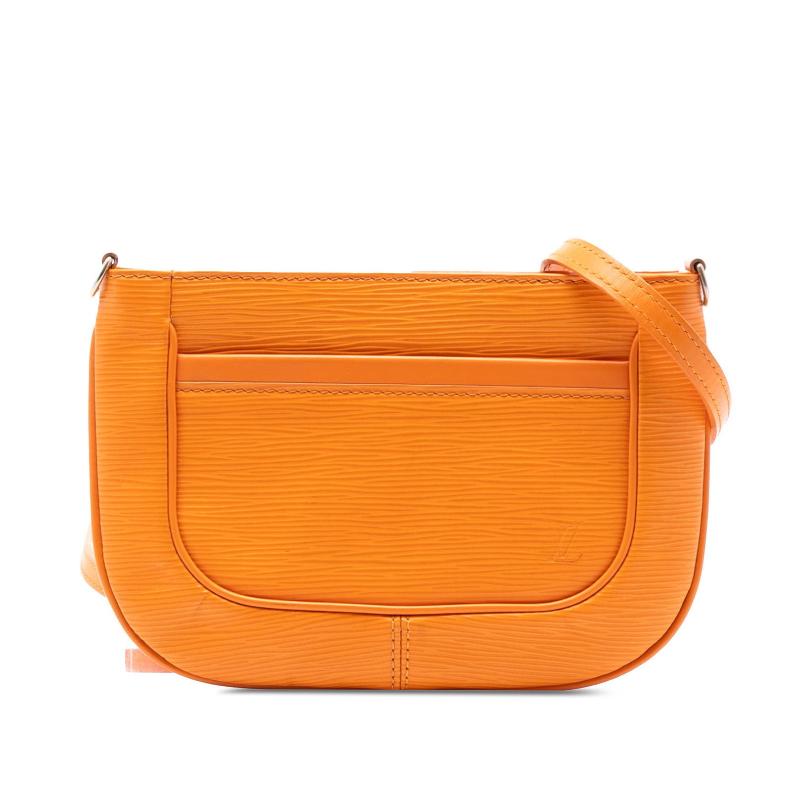 Epi Sarvanga Orange Leather Crossbody Bag by Louis Vuitton: Epi Sarvanga Orange Leather Crossbody Bag by Louis Vuitton This Louis Vuitton Epi Sarvanga crossbody bag features durable orange epi leather, a detachable flat leather strap, top zip closure, exterior