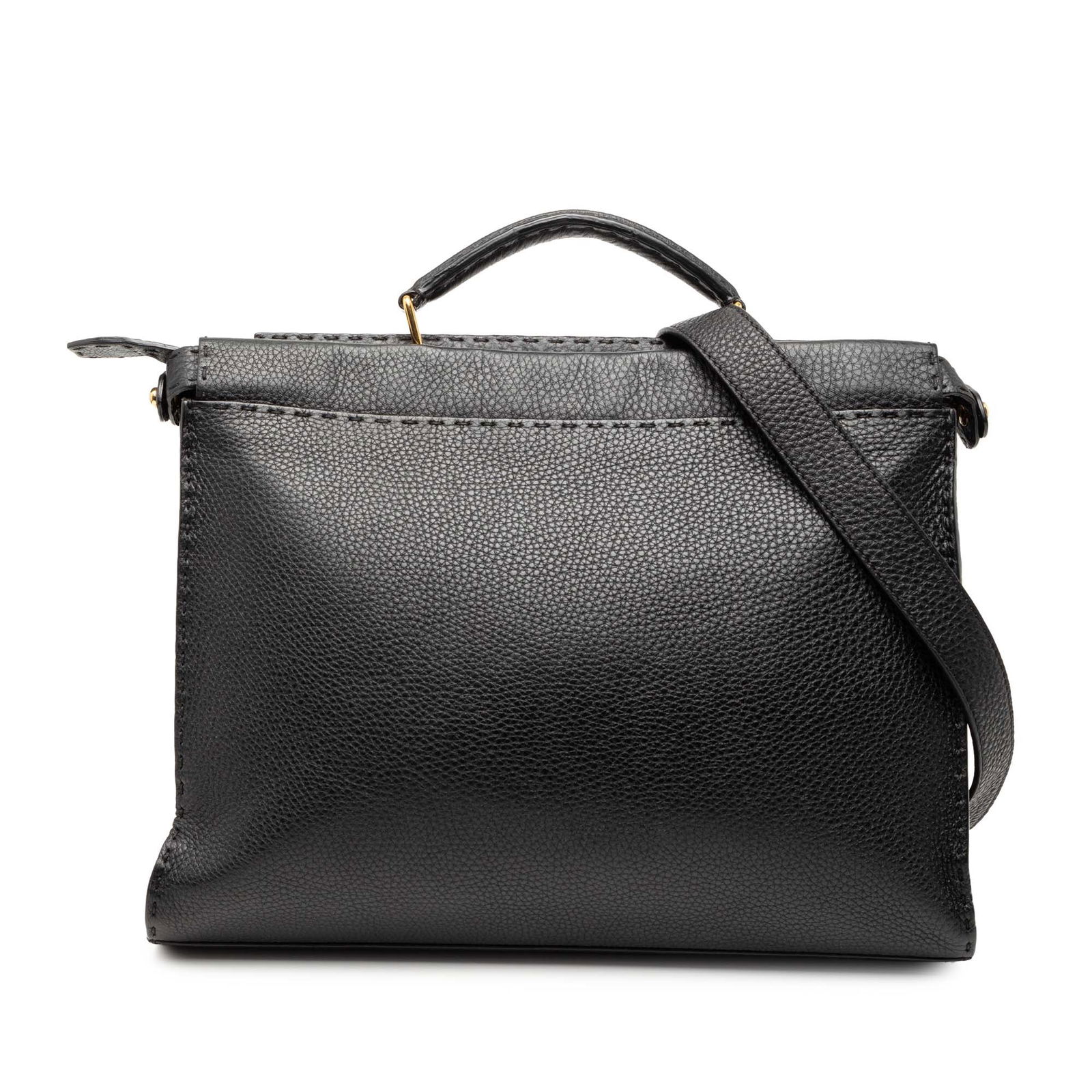 Fendi Peekaboo Iconic Fit Selleria Monster Black Leather Large Bag (1 of 10)