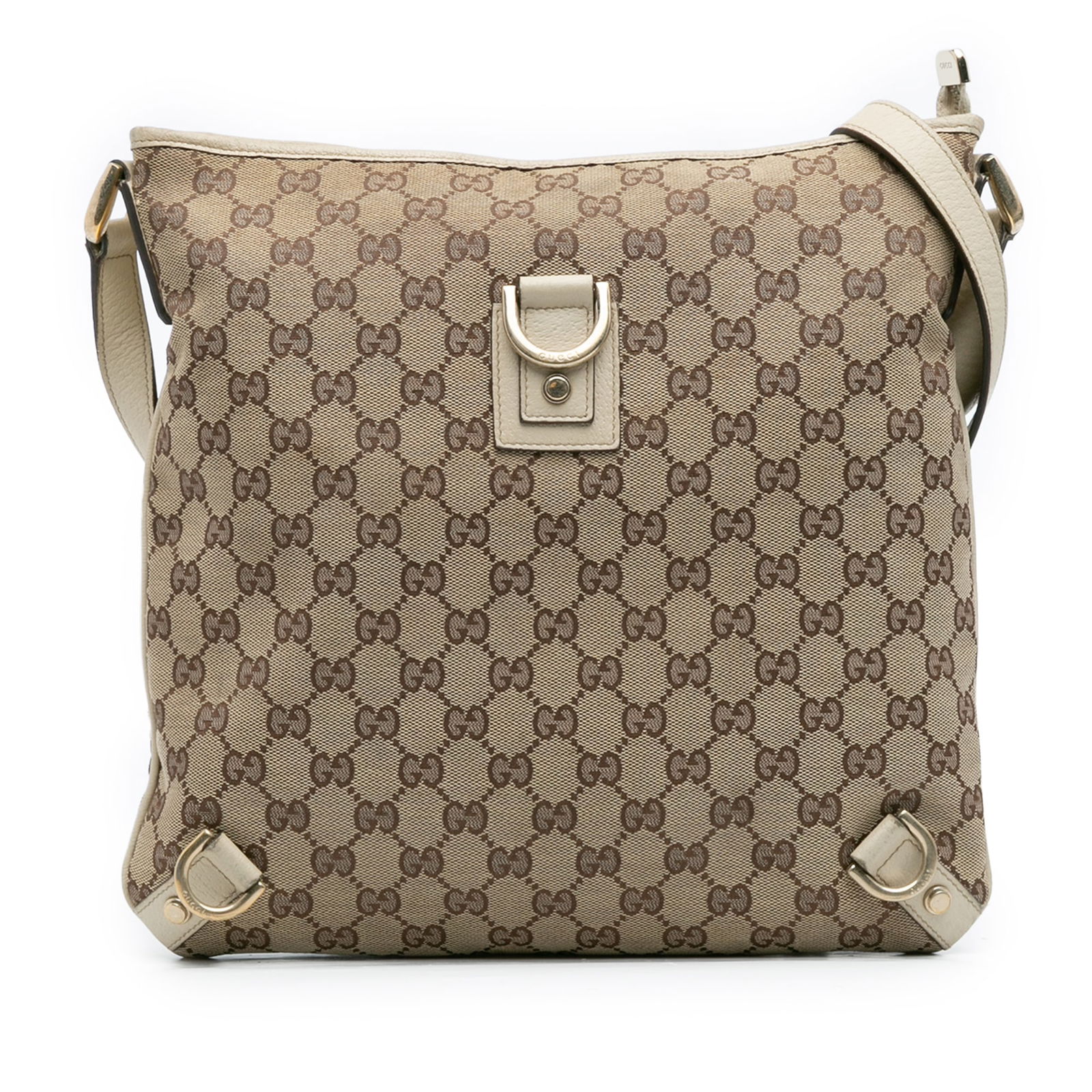 Gucci GG Canvas Abbey D Ring Crossbody Bag Brown Fabric Italy (1 of 10)
