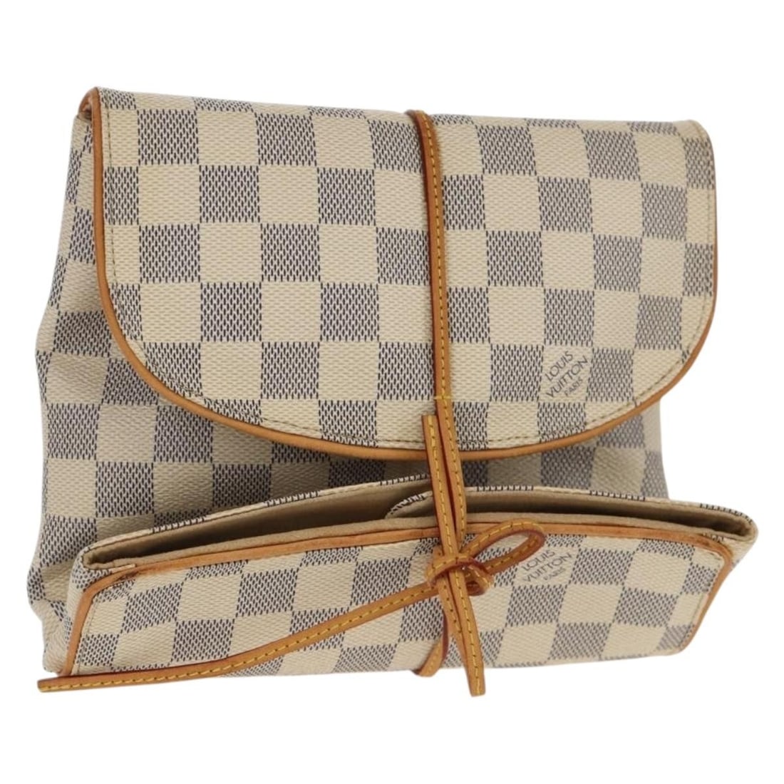 LOUIS VUITTON Damier Azur Cosmetic Pouch N41421 Auth France: LOUIS VUITTON Damier Azur Cosmetic Pouch N41421 Auth France Discover the elegance of the LOUIS VUITTON Damier Azur Trousse Bijoux Pouch, a perfect accessory for your cosmetic needs. This stylish pouch