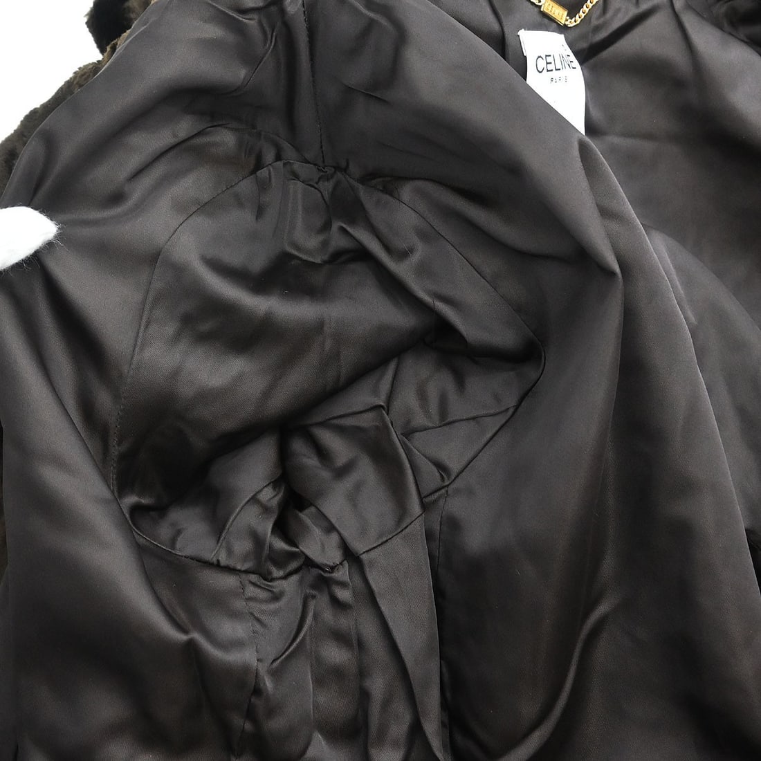 Celine Brown Collared Mid-Length Button Jacket Size 44 - 9