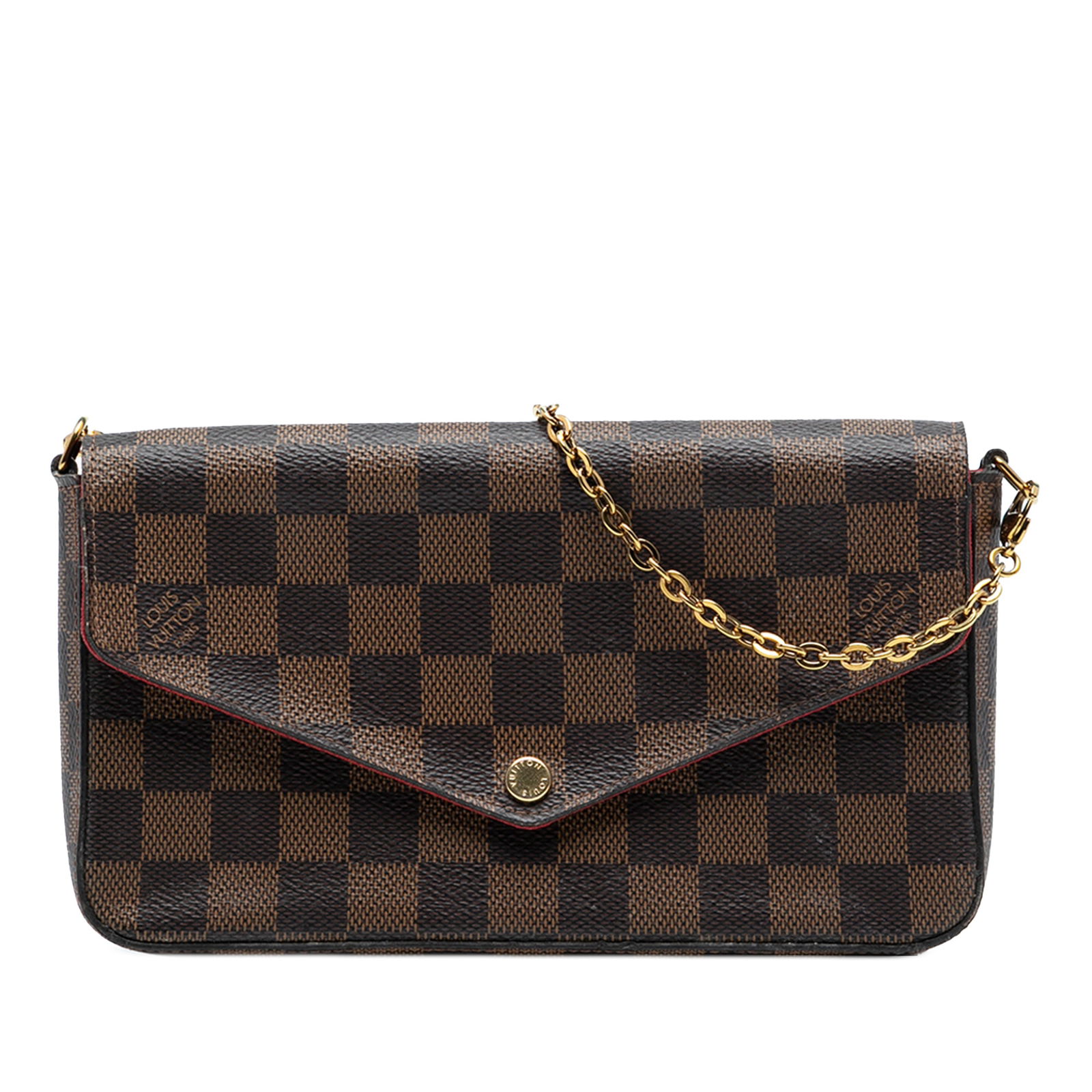 Louis Vuitton Damier Ebene Pochette Felicie Crossbody Bag: Louis Vuitton Damier Ebene Pochette Felicie Crossbody Bag The Louis Vuitton Damier Ebene Pochette Felicie is a stylish crossbody bag crafted from durable damier ebene canvas. This versatile bag featur