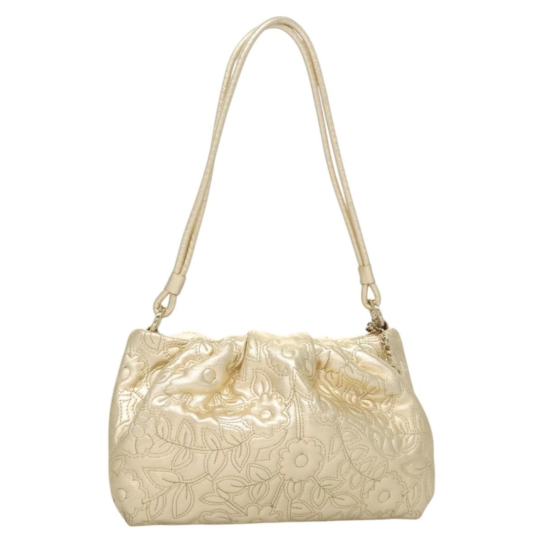 BALLY Champagne Gold Leather Shoulder Bag Made in Italy (1 of 18)