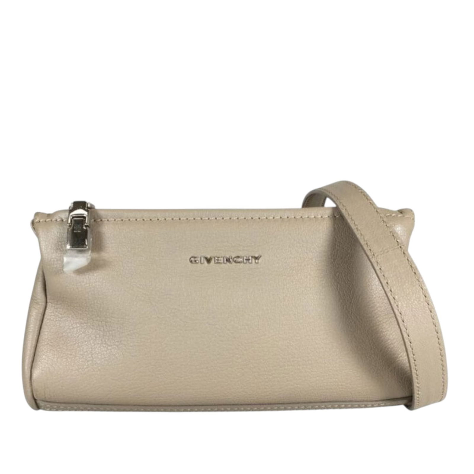 Givenchy Pandora Box Mini Brown Leather Crossbody Bag: Givenchy Pandora Box Mini Brown Leather Crossbody Bag This Givenchy Mini Goatskin Pandora Box Crossbody features a goatskin leather body with an adjustable flat leather shoulder strap, top zip closure