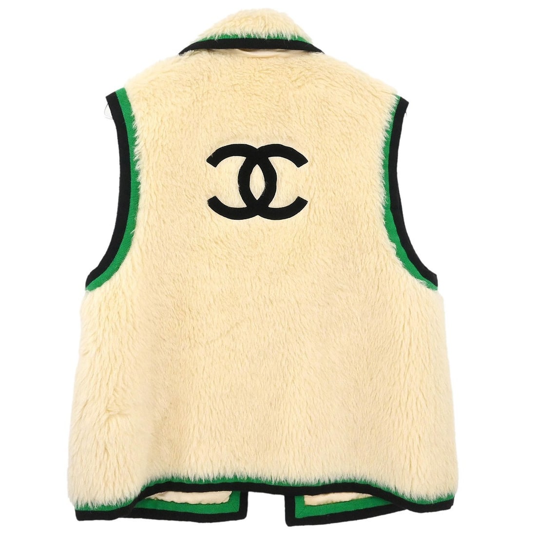 Chanel White Cashmere Alpaca Sleeveless Vest Jacket Size 40 Vintage - 2