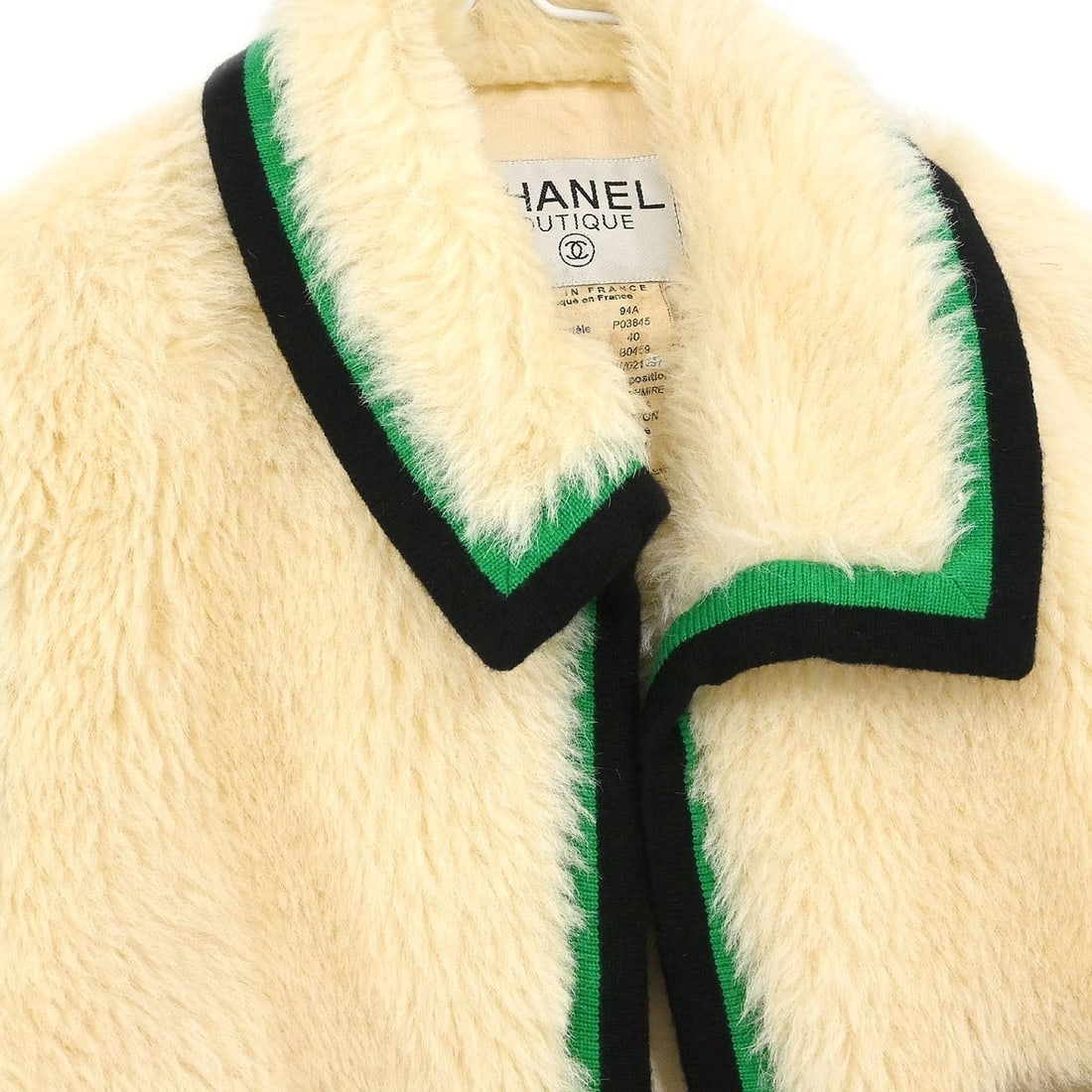 Chanel White Cashmere Alpaca Sleeveless Vest Jacket Size 40 Vintage - 4