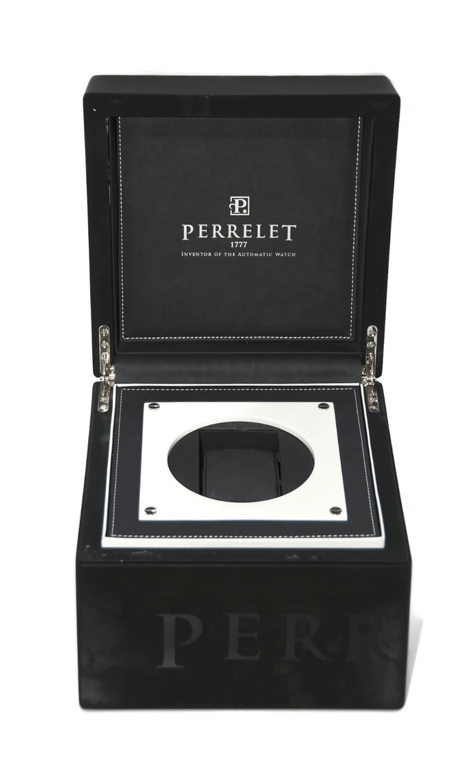 Perrelet Authentic Large Presentation Watch Box 9x9x8 Inches: Perrelet Authentic Large Presentation Watch Box 9x9x8 Inches This Perrelet Large Watch Box is a perfect presentation solution for your timepiece collection. Designed specifically to hold a single watc