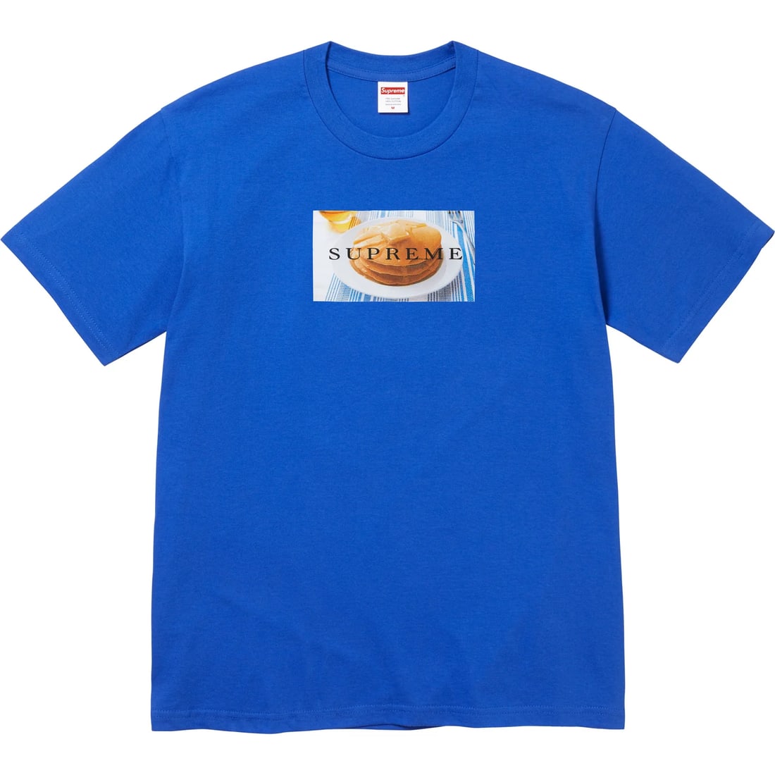 Royal Pancakes Graphic T-Shirt by Supreme in Extra Large: Royal Pancakes Graphic T-Shirt by Supreme in Extra Large The Supreme Pancakes Royal Tee is an un-used and unworn t-shirt featuring a unique design. This item is offered in an extra large size. Specifi