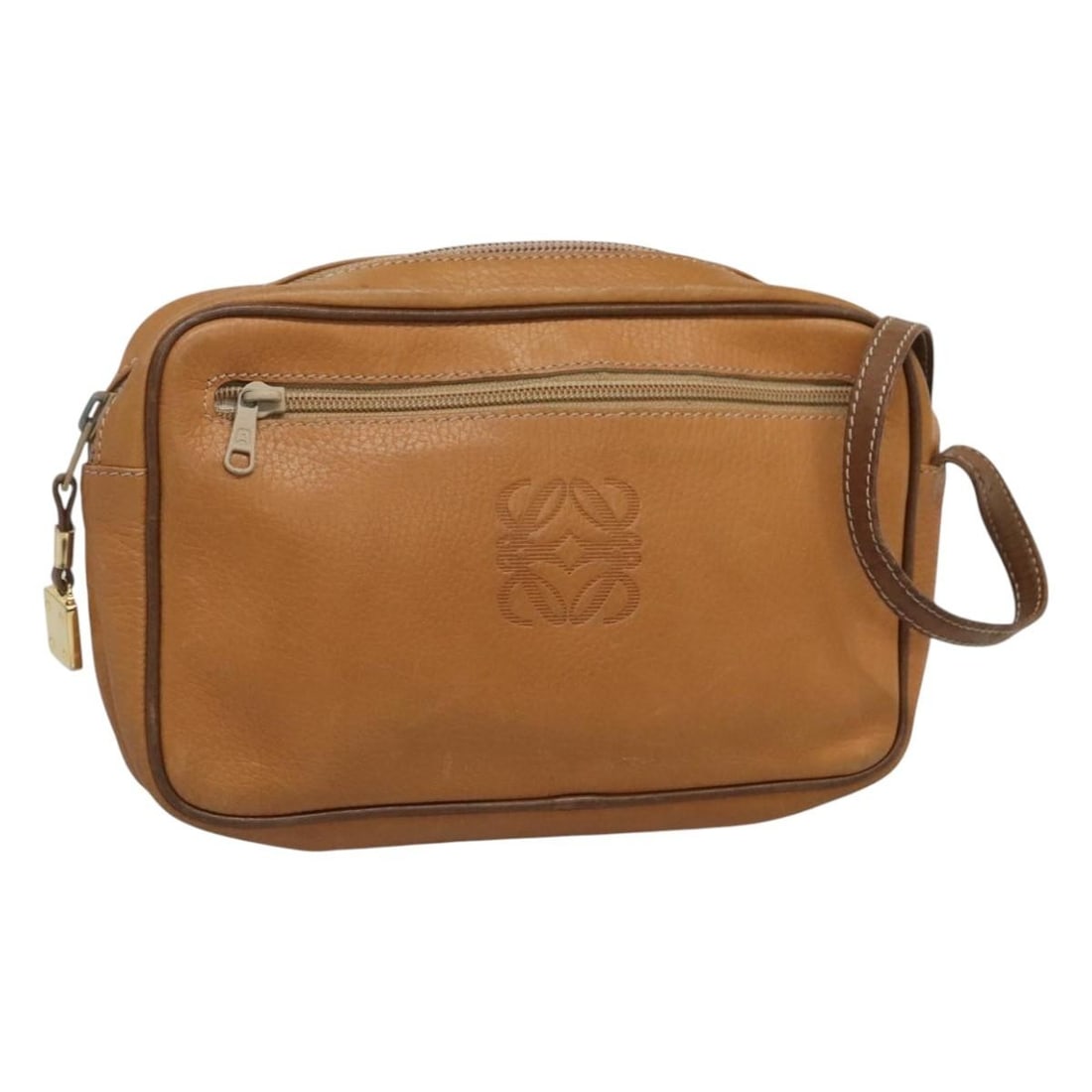 Loewe Leather Anagram Clutch Brown 22cm by 14cm by 4cm (1 of 18)