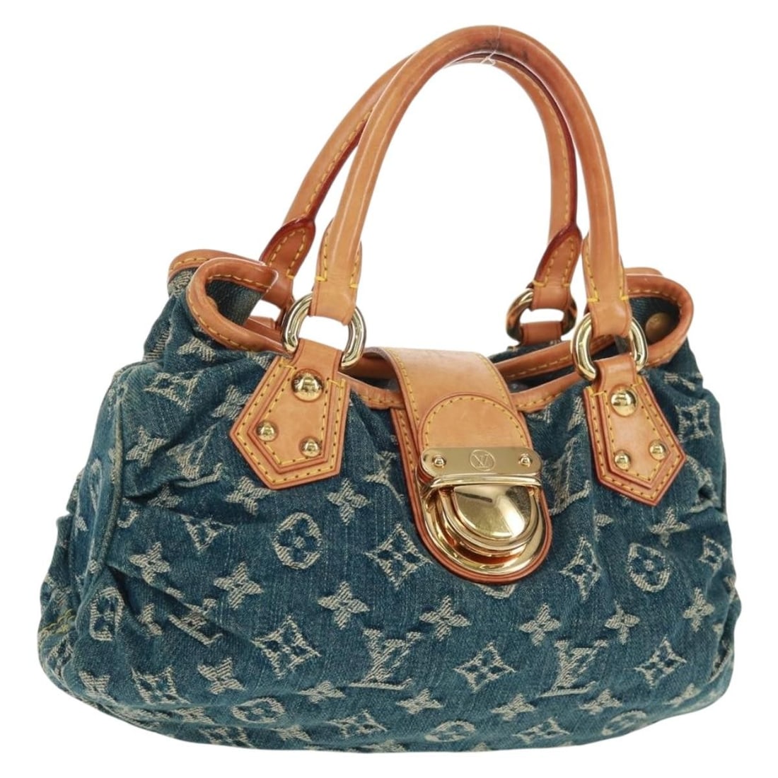 Monogram Denim Canvas Preity Blue Handbag by Louis Vuitton M95020 with Dust Bag: Monogram Denim Canvas Preity Blue Handbag by Louis Vuitton M95020 with Dust Bag This Louis Vuitton Preity handbag features the iconic Monogram Denim canvas in blue. The bag is crafted in France and of