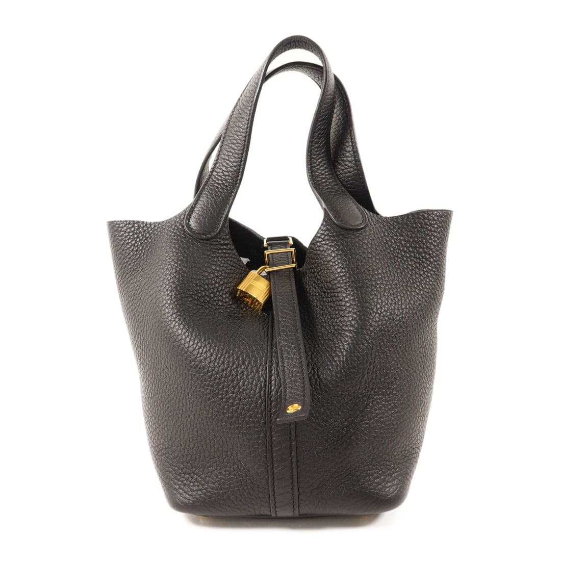 Hermes Picotin PM Black Clemence Leather Tote with Gold Hardware (1 of 14)