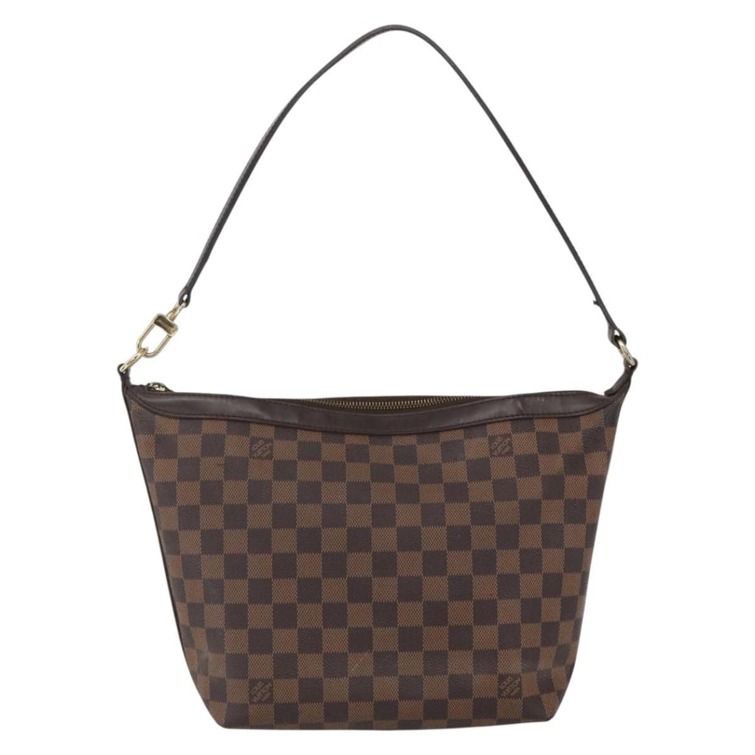 Louis Vuitton Damier Canvas Illovo Shoulder Bag Brown 22cm: Louis Vuitton Damier Canvas Illovo Shoulder Bag Brown 22cm This Louis Vuitton Illovo handbag for women features the classic Damier canvas in brown. It shows signs of wear including surface deformation