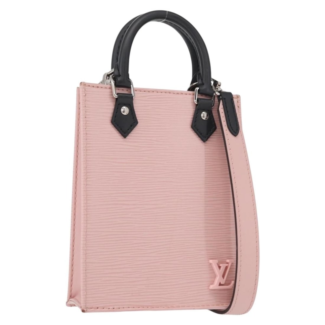 Petite Rose Valerine Epi Leather Handbag by Louis Vuitton M69575 with Strap: Petite Rose Valerine Epi Leather Handbag by Louis Vuitton M69575 with Strap This Louis Vuitton Petit Sac Plat bag is crafted from Epi leather in Rose Valerine. Designed as a 2-way bag, it can be carri